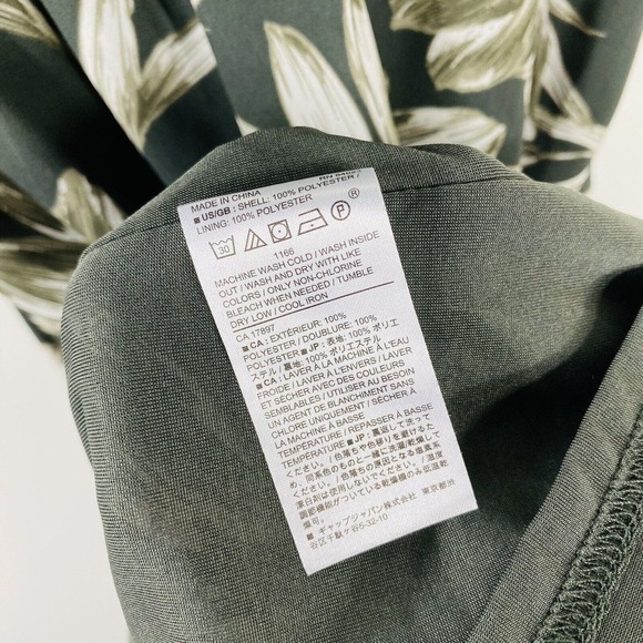 Banana Republic Size 2 Floral Printed Cold Shoulder Maxi Dress Green - Picture 4 of 4